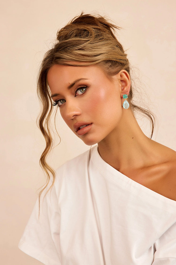 Ocean Speed Earrings - Blue-ACCESSORIES