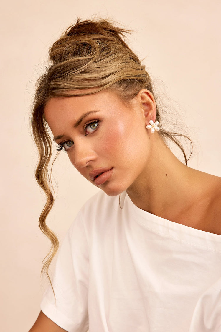 Begin Again Earrings - White-ACCESSORIES