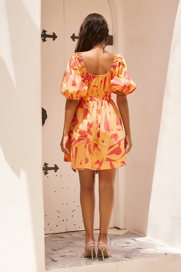 Valencia Mini Dress - Orange