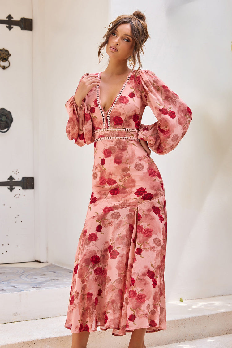 Love Story Motion Chiffon Maxi Dress
