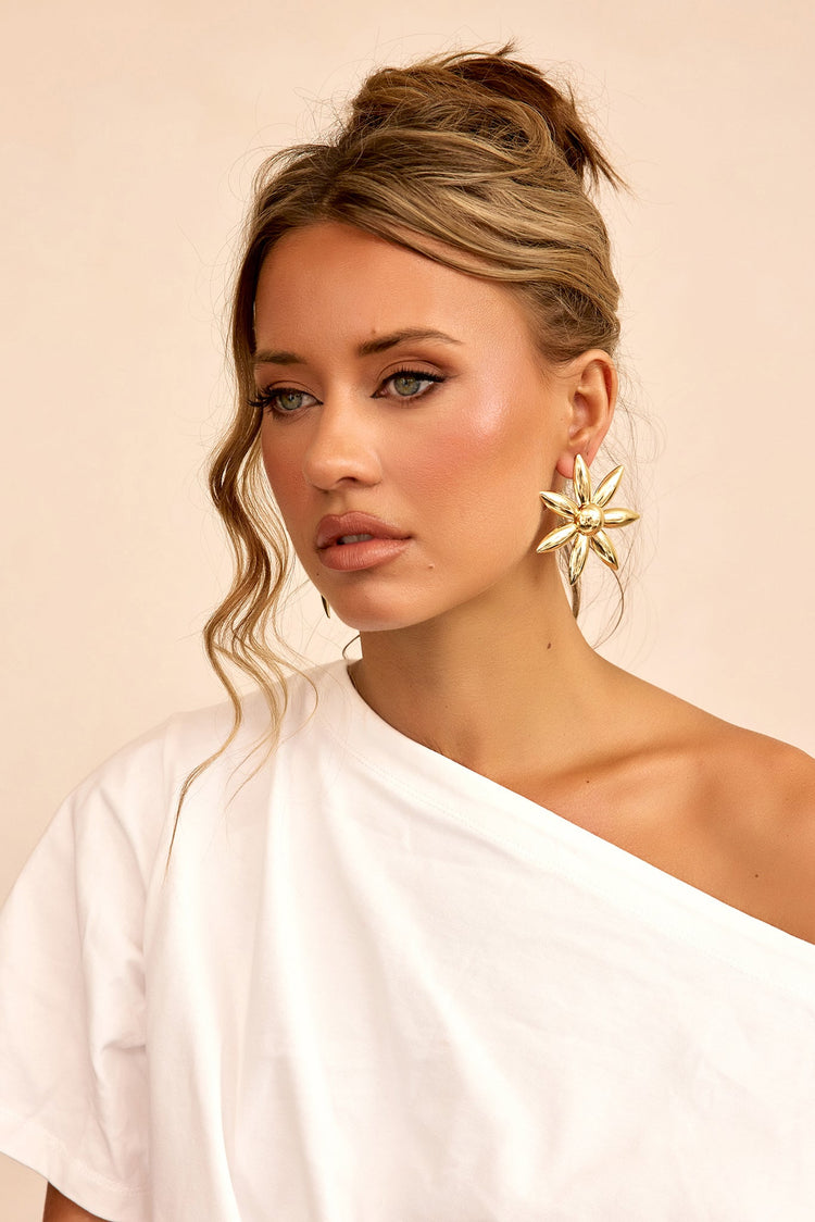 Solar Bloom Earrings - Gold-ACCESSORIES