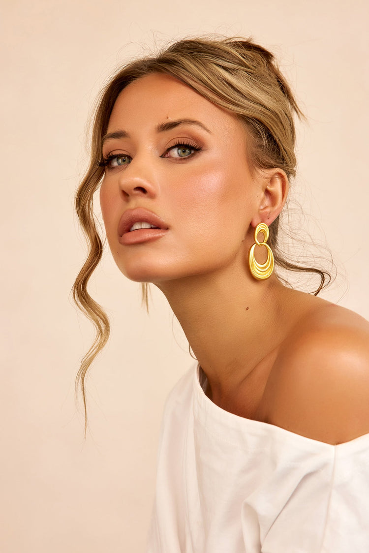 Solar Mirage Earrings - Gold-ACCESSORIES