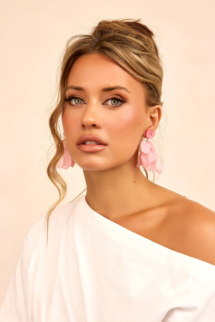 Sugar Veil Earrings - Pink-ACCESSORIES