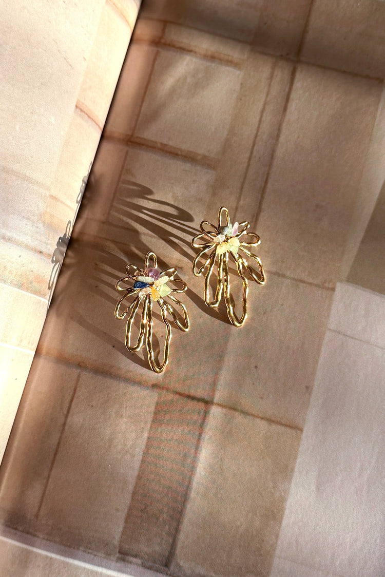 Petal Sketch Earrings - Multi-ACCESSORIES