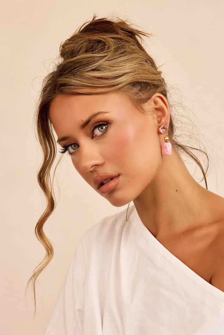 Soft Candy Earrings - Pink-ACCESSORIES