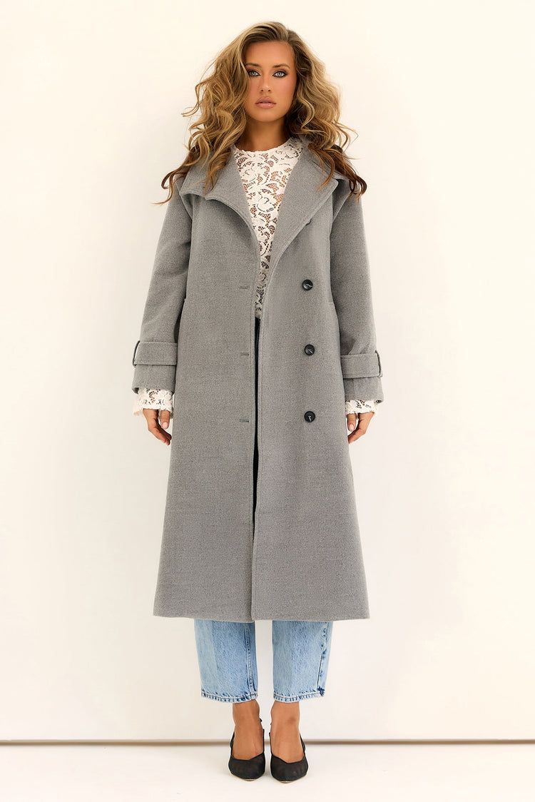 Woodland Affair Woven Coat - Grey