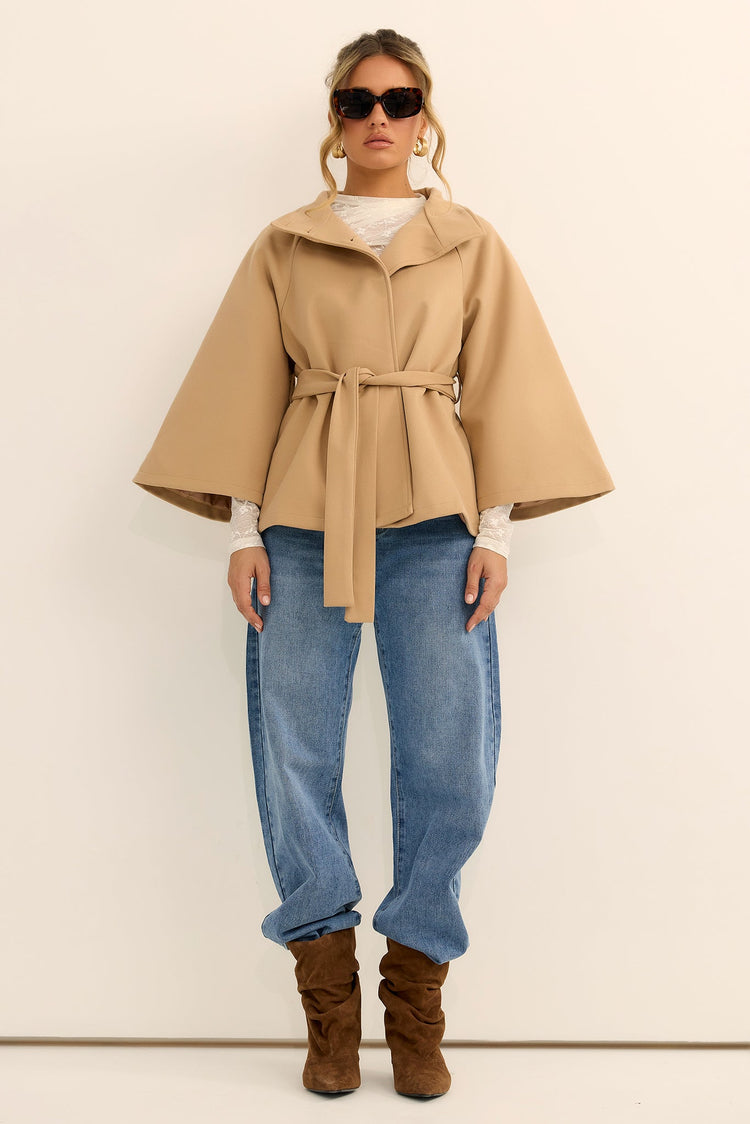 Elysian Wrap Jacket - Camel