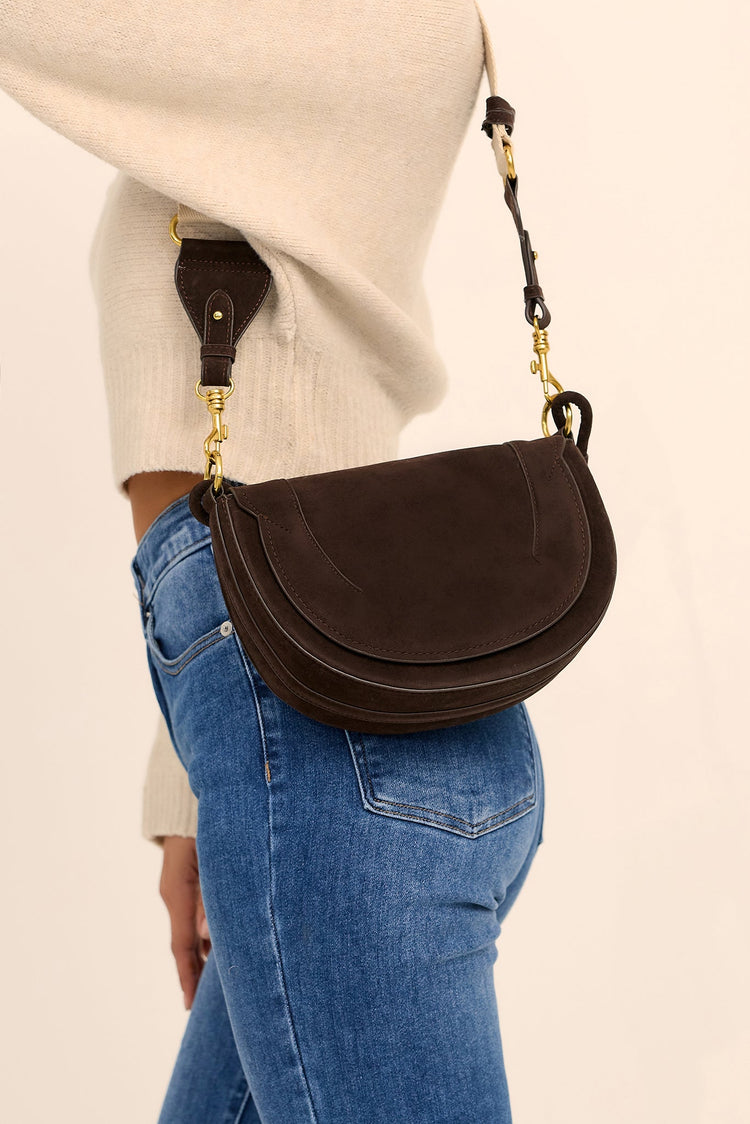 Sable Crescent Bag - Chocolate