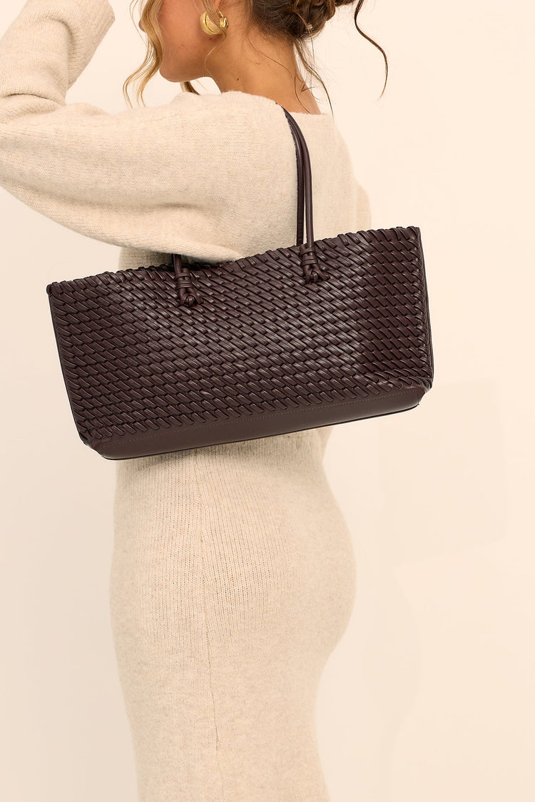 The Woven Atelier Tote Bag - Brown