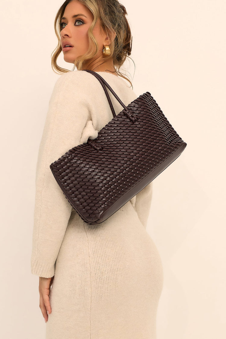 The Woven Atelier Tote Bag - Brown
