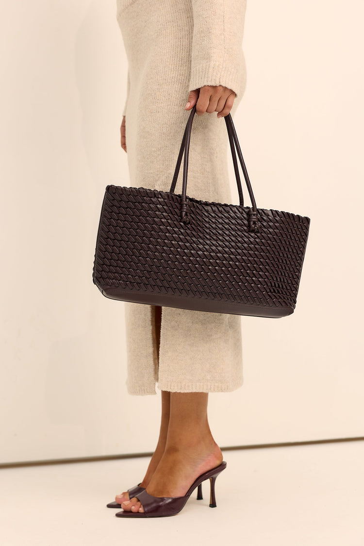 The Woven Atelier Tote Bag - Brown