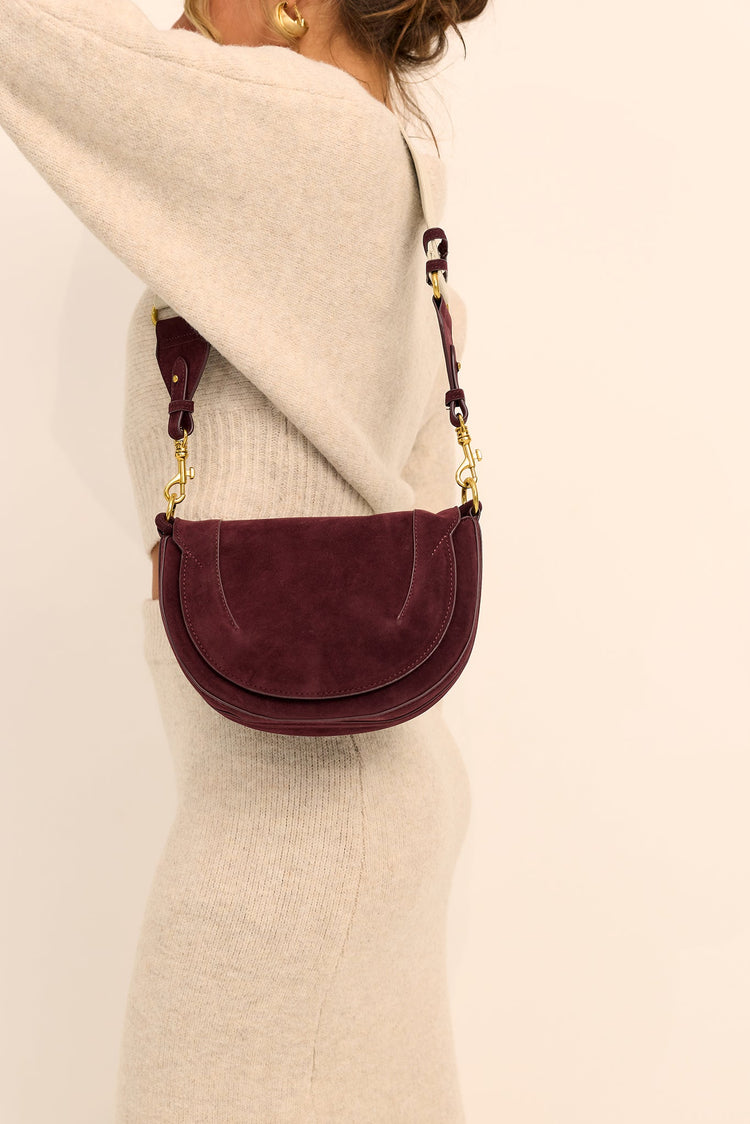 Merlot Crescent Bag - Wine