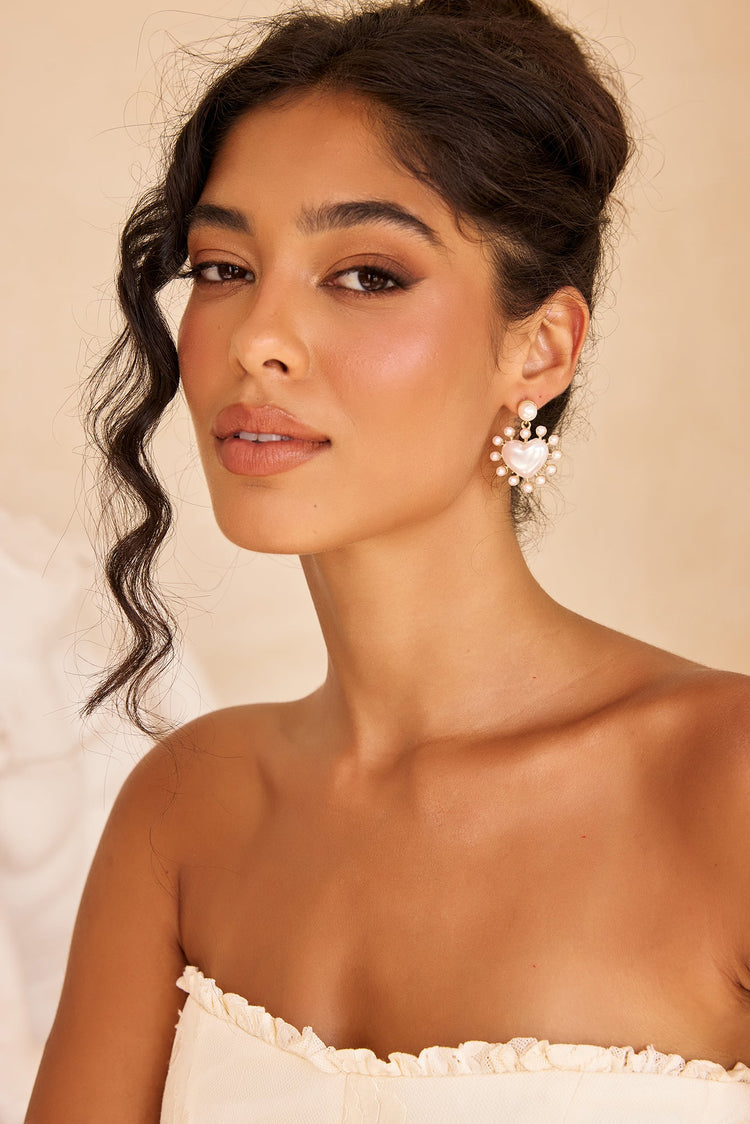 Evangeline Glow Earrings - White
