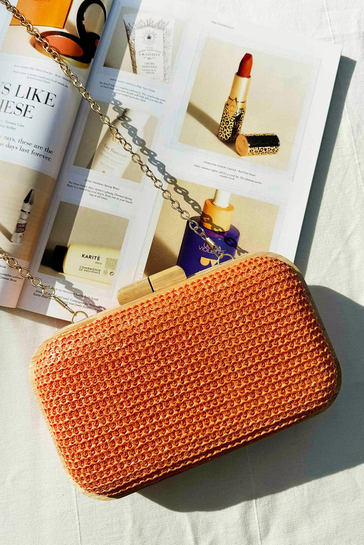 Amber Dusk Clutch Bag - Orange for women
