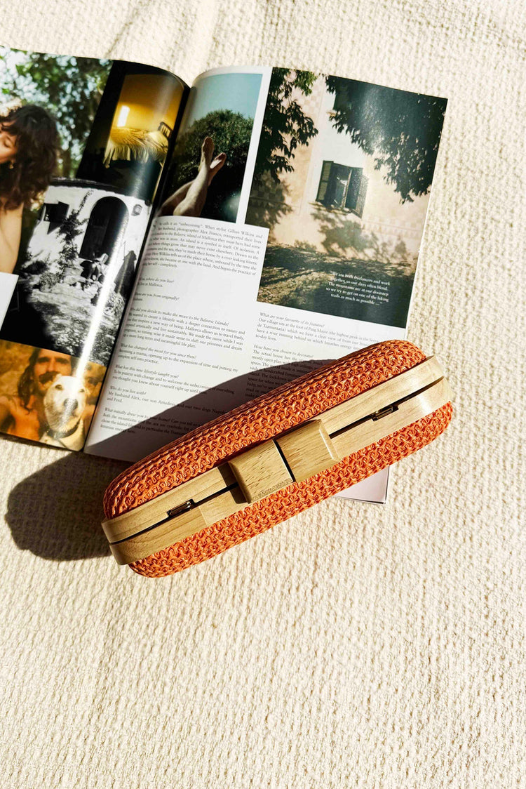Amber Dusk Clutch Bag - Orange for women
