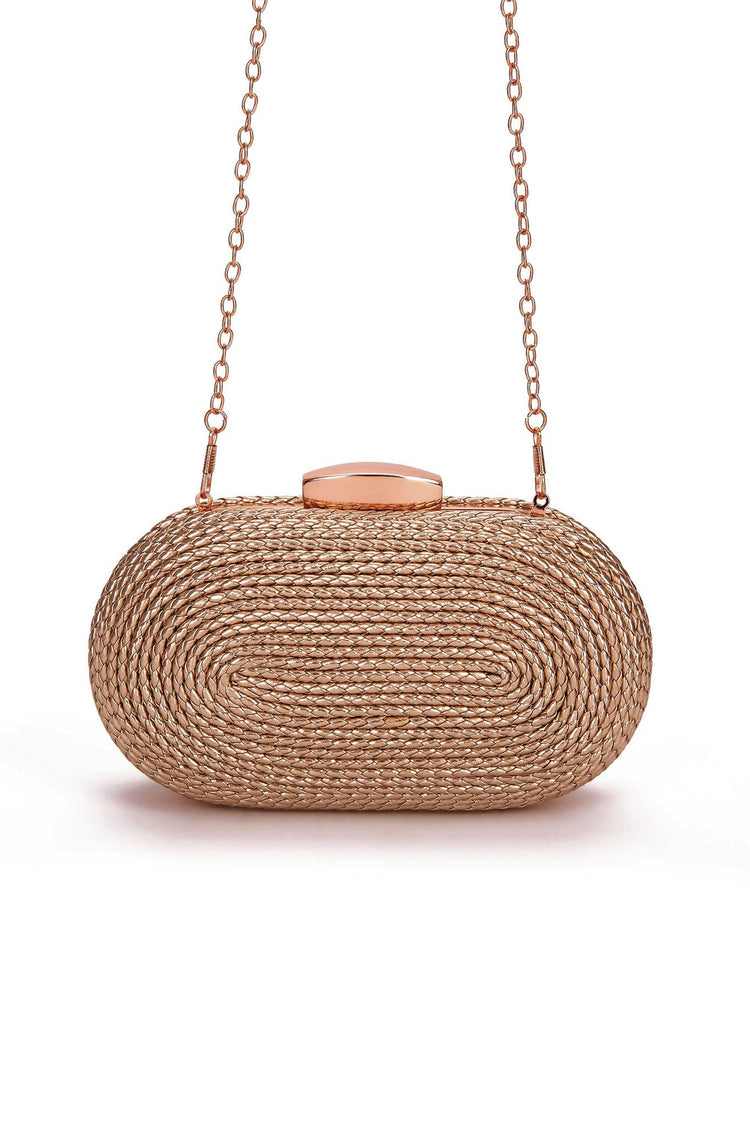 Aurora Gleam Clutch Bag - Rose Gold for women