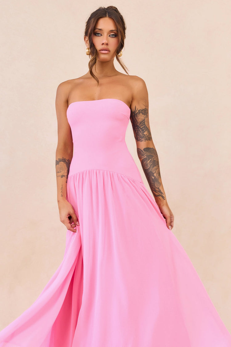 Bare Grace Strapless Maxi Dress - Pink for women