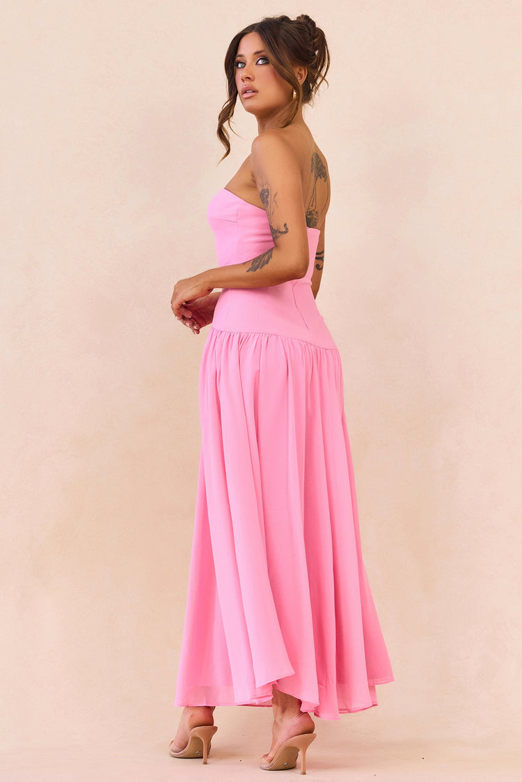 Bare Grace Strapless Maxi Dress - Pink for women