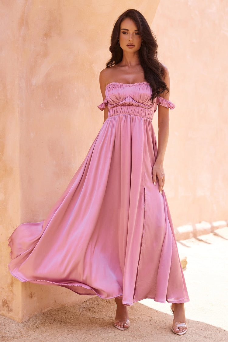 Best Night Maxi Dress - Dusty Pink for women