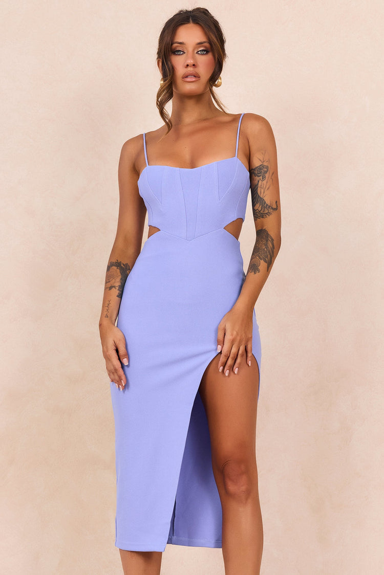 Beth Midi Dress - Steel Blue for women