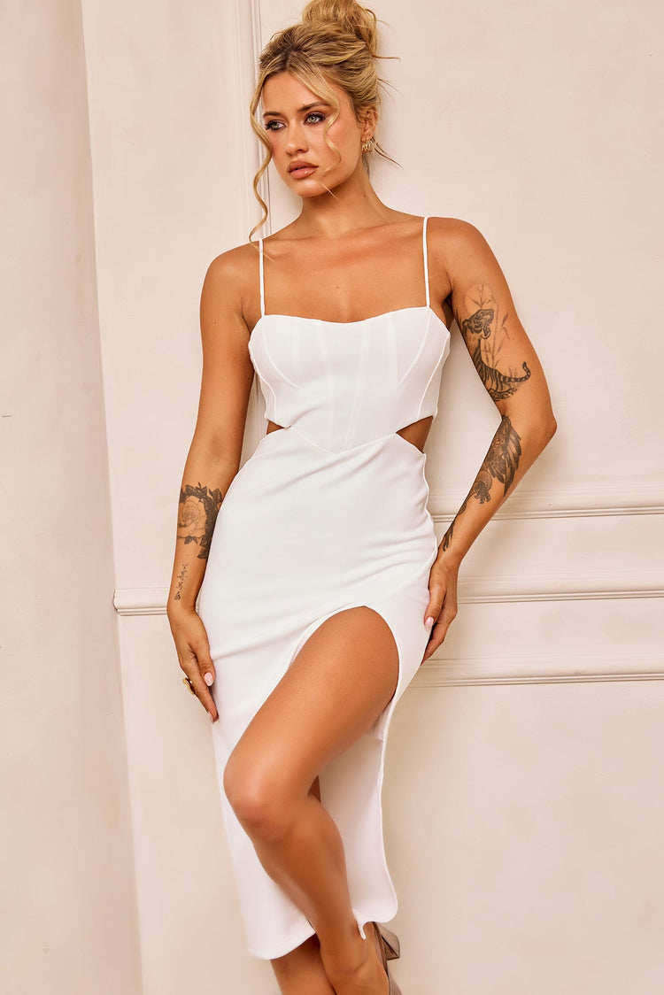 Beth Midi Dress - White for women
