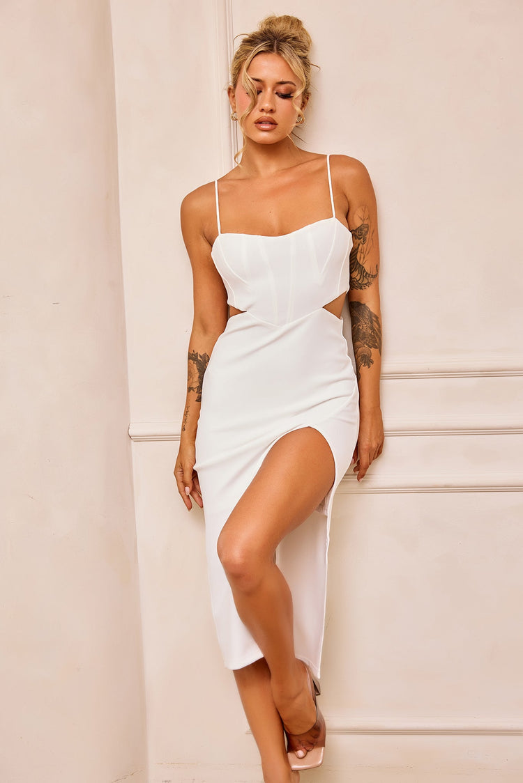 Beth Midi Dress - White for women