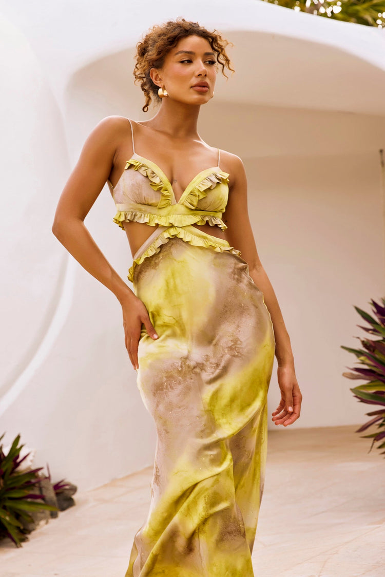 Bohemian Nights Maxi Dress - Green for women