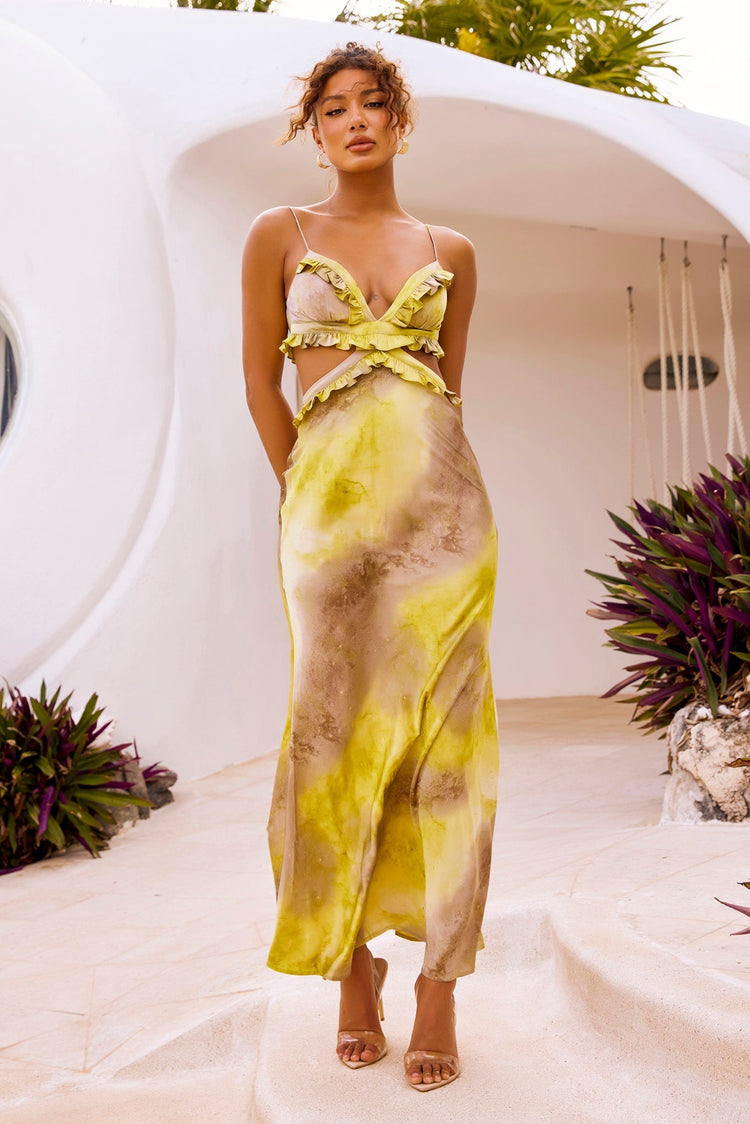 Bohemian Nights Maxi Dress - Green for women