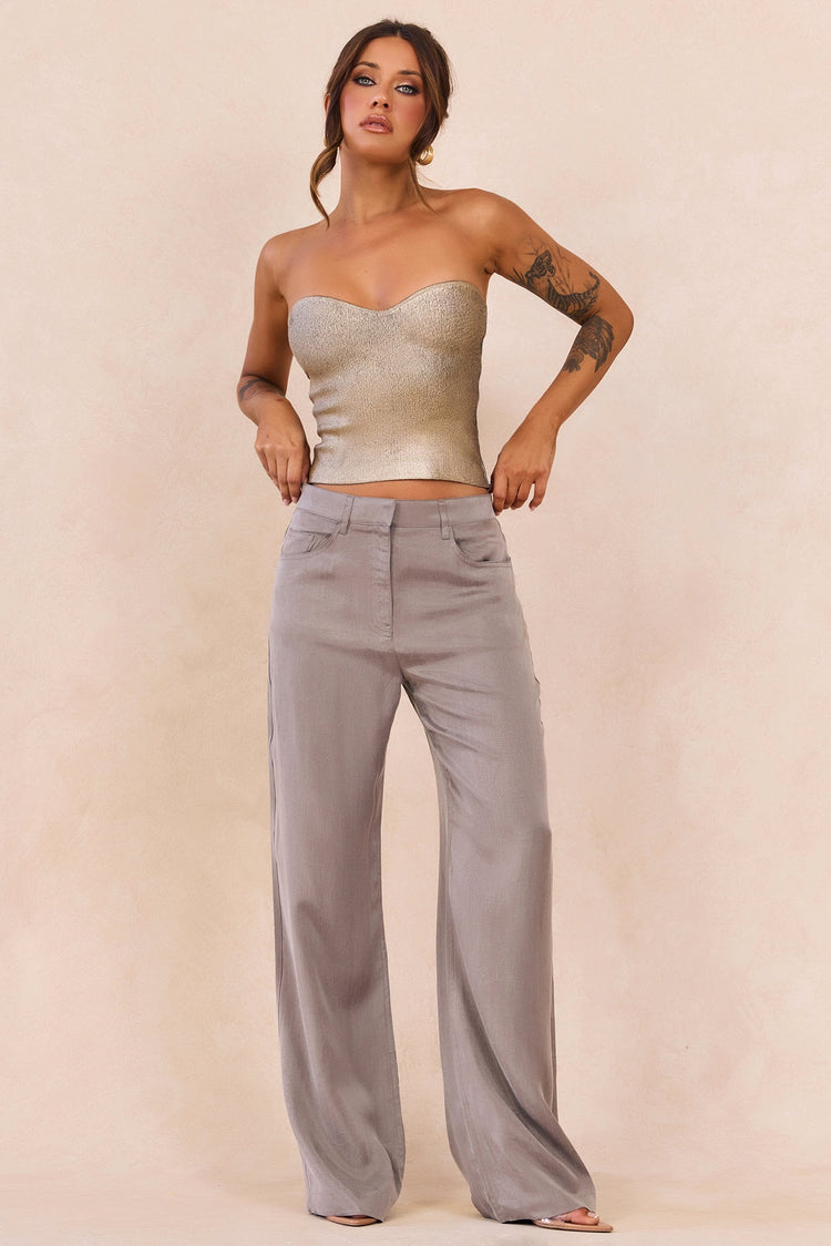 Breezes In Sunsets Foil Knit Top - Gold for women