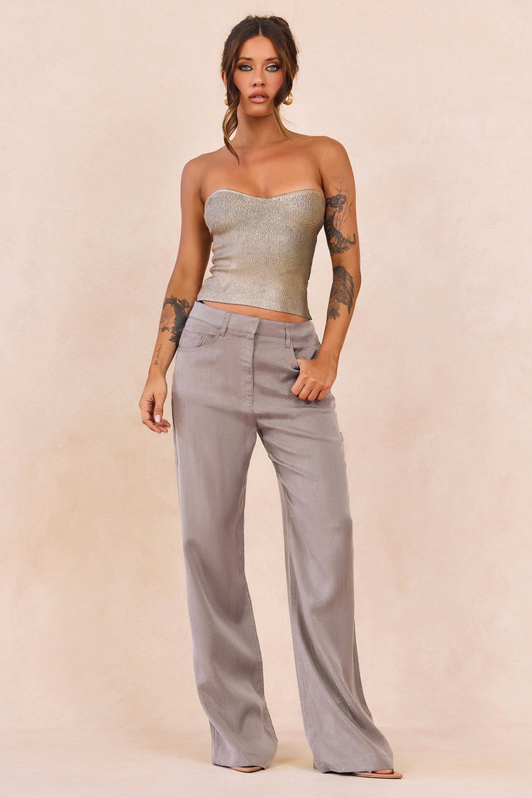 Breezes In Sunsets Foil Knit Top - Gold for women