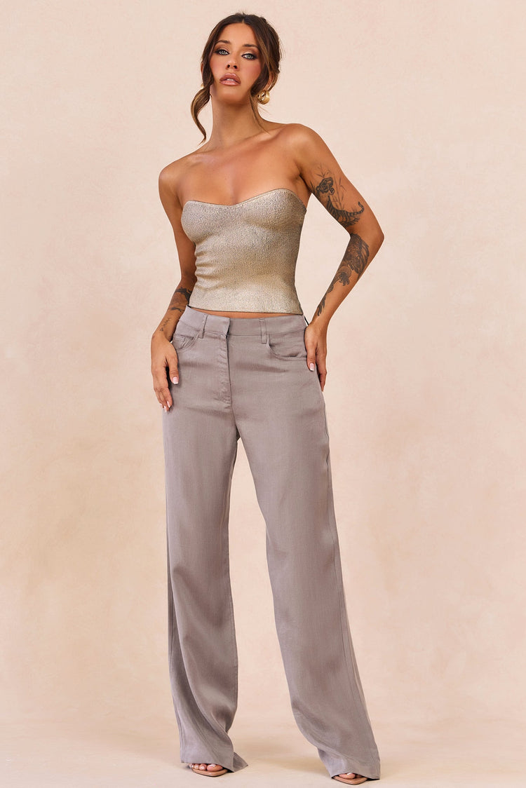 Breezes In Sunsets Foil Knit Top - Gold for women