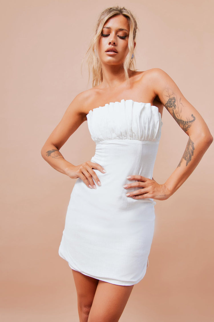 Brentwood Mini Dress - White for women