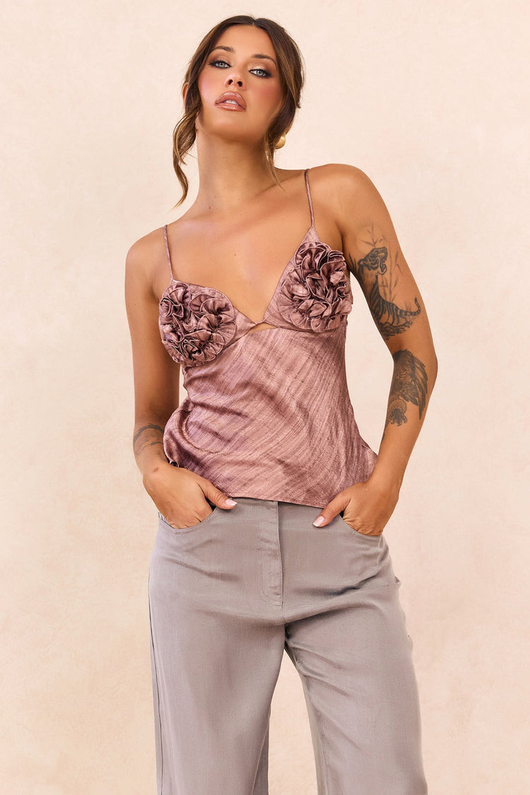 By The Cabana Satin Top - Blush for women