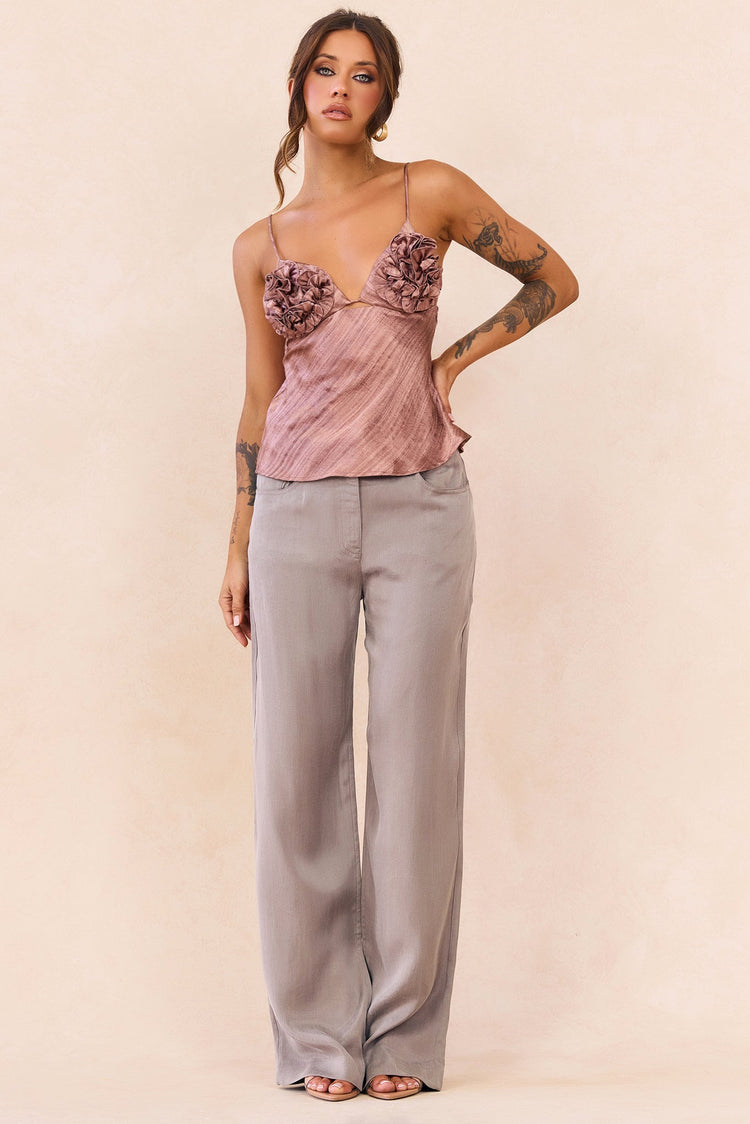 By The Cabana Satin Top - Blush for women