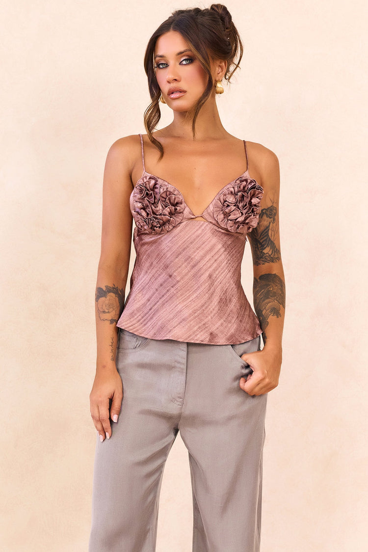 By The Cabana Satin Top - Blush for women