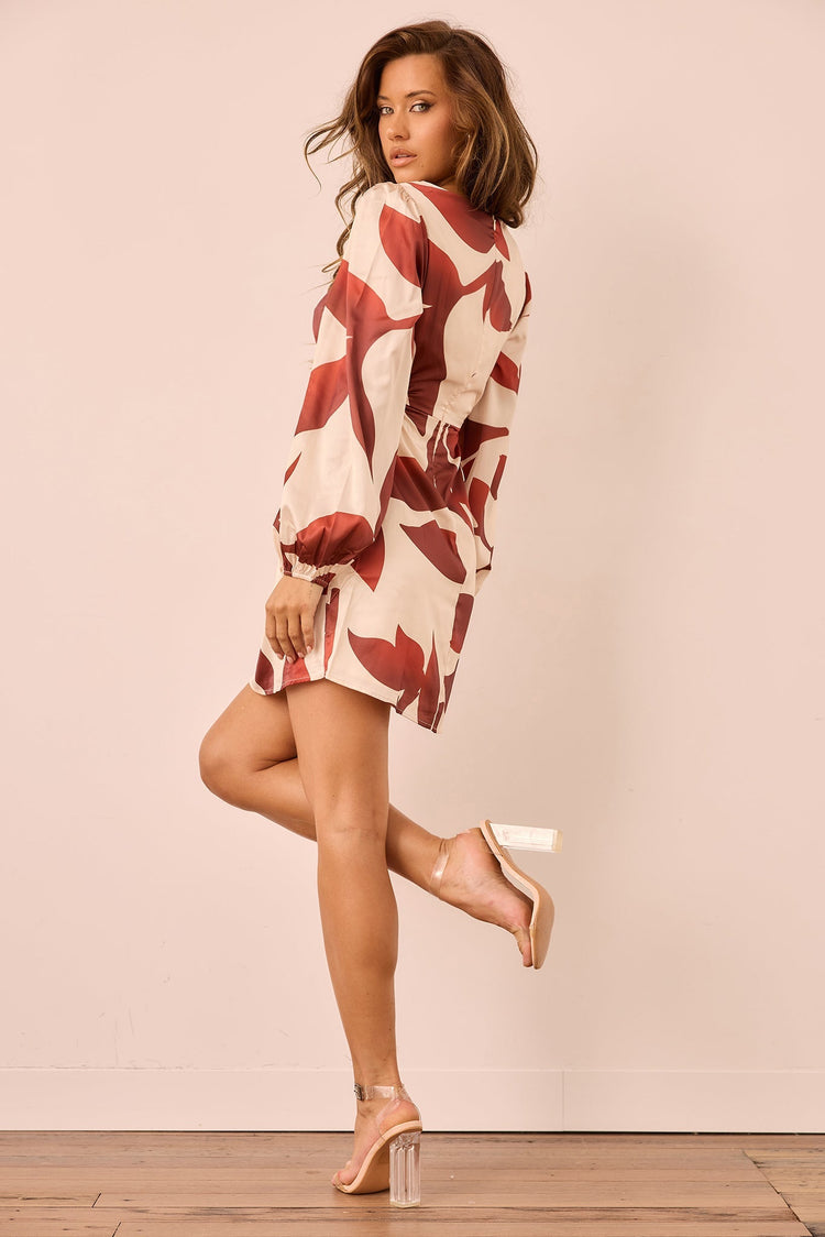 Byzance Mini Dress - Wine for women