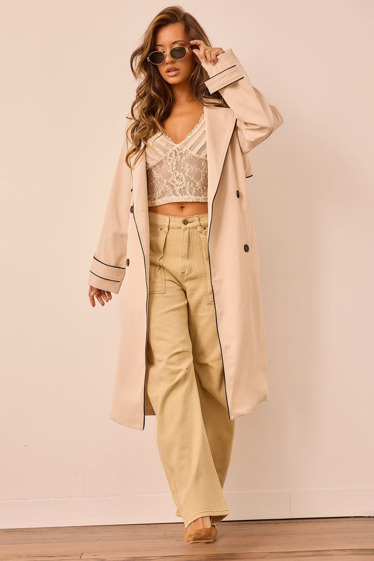 Calla Lilly Trench Coat - Beige for women