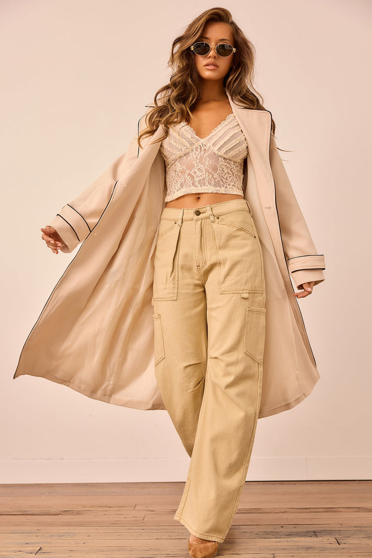 Calla Lilly Trench Coat - Beige for women