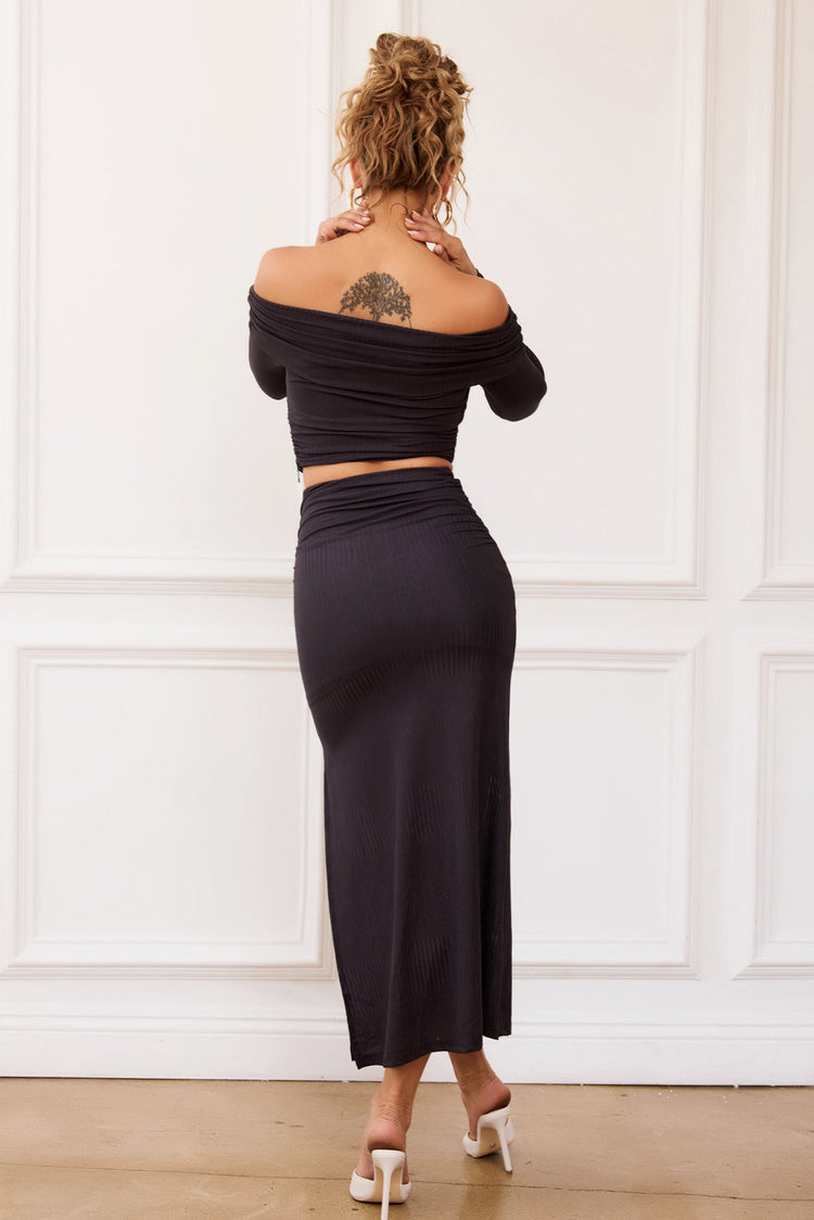 Catalina Crop Top - Charcoal for women