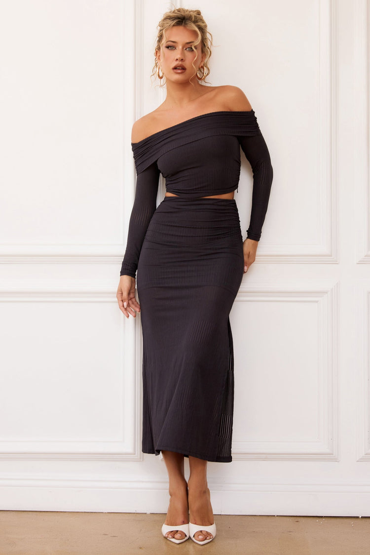 Catalina Crop Top - Charcoal for women