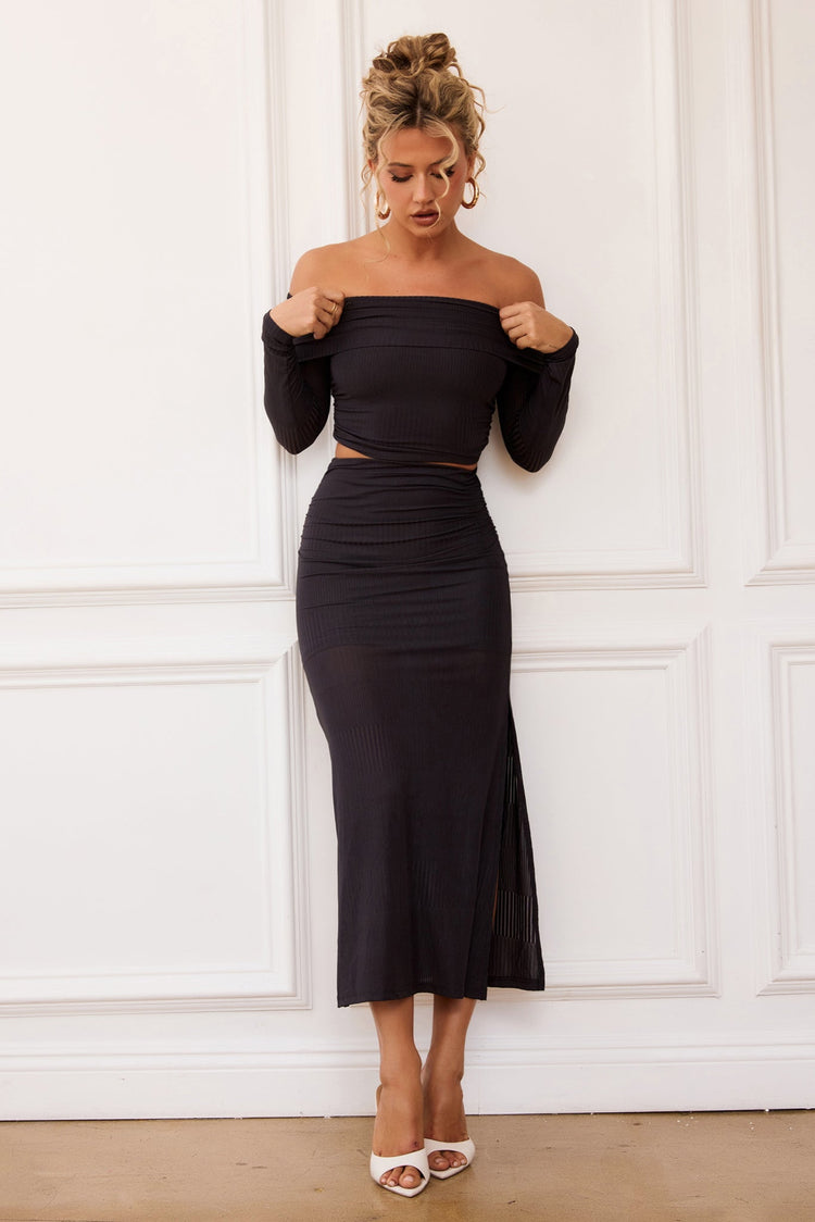 Catalina Crop Top - Charcoal for women
