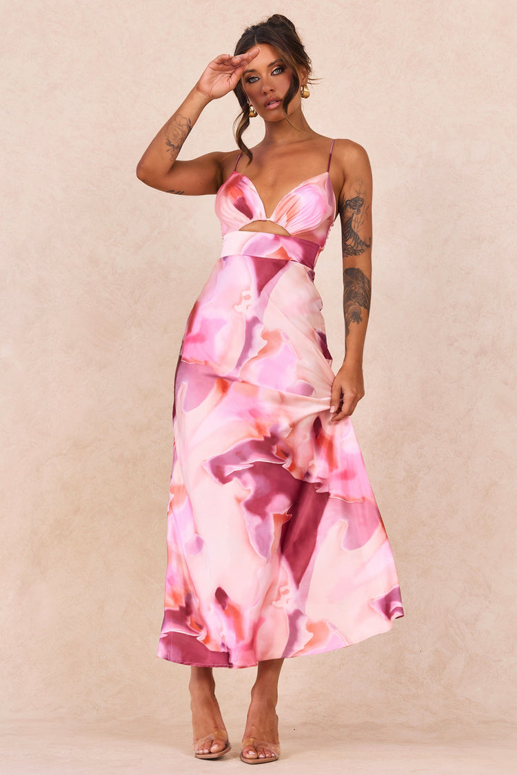 Celia Maxi Dress - Pink Multi for women