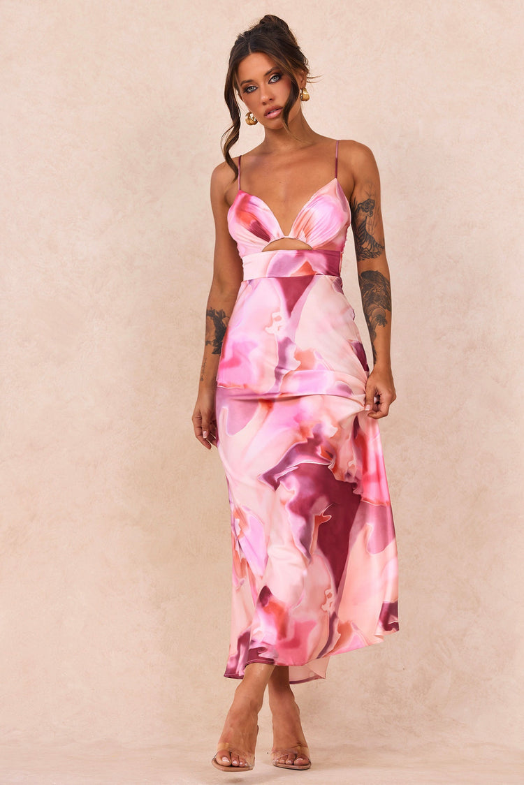 Celia Maxi Dress - Pink Multi for women