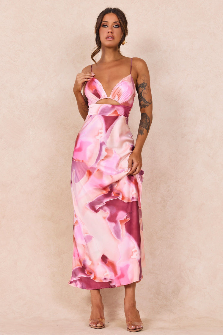 Celia Maxi Dress - Pink Multi for women