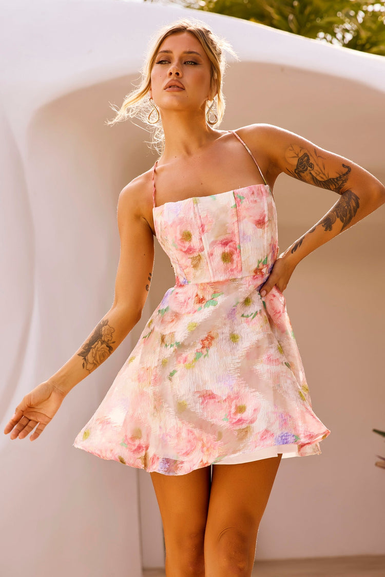 Chic Feeling Mini Dress - Multi for women