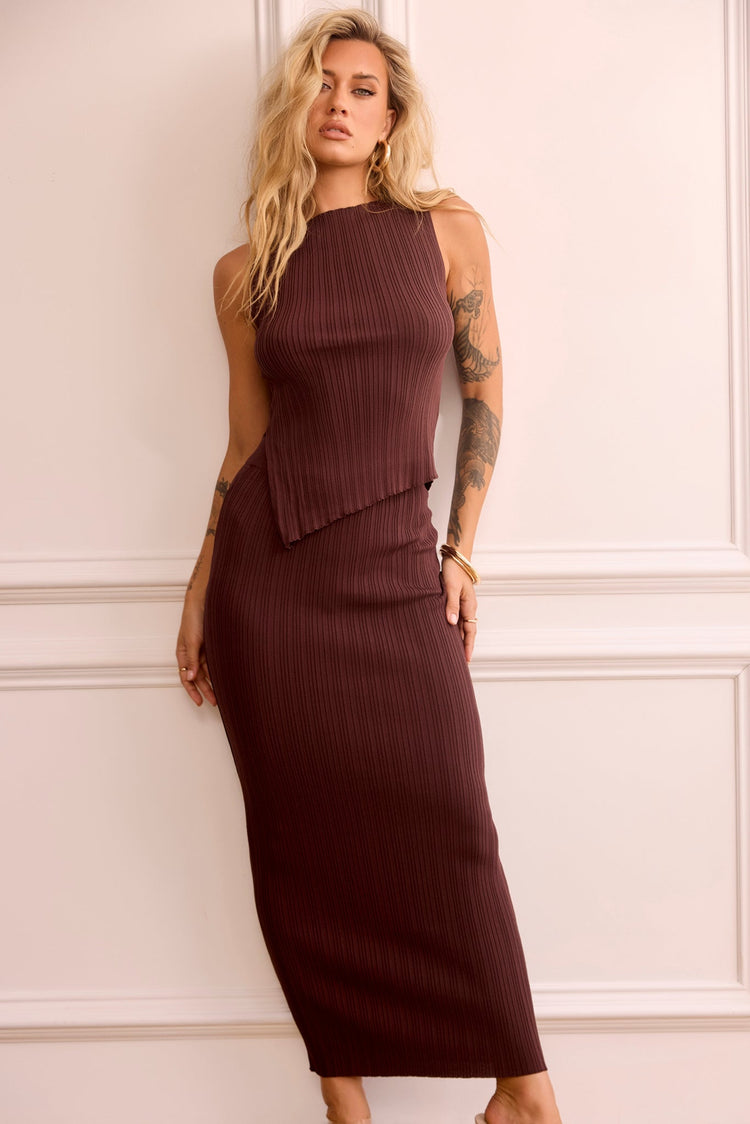 Coffee Chat Skirt - Chocolate for women