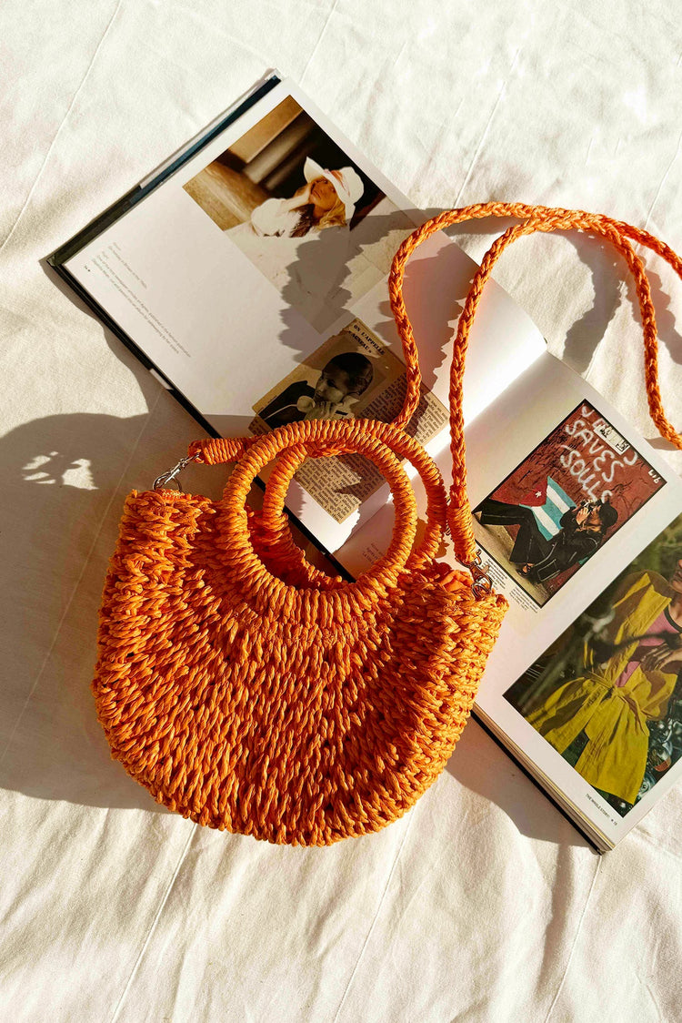 Crochet Club Bag - Orange for women