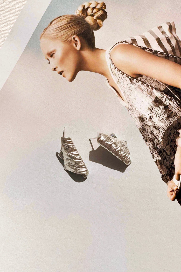 Crushed Light Earrings - Silver for women