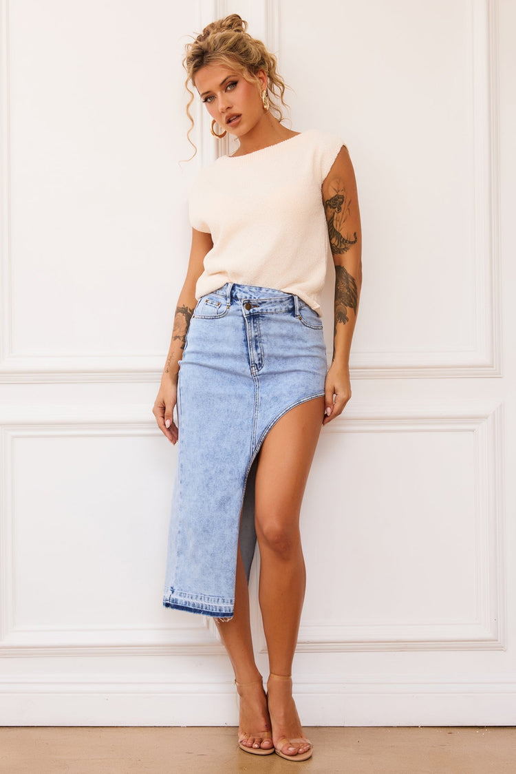 Dance In The Sun Knit Top - Beige for women