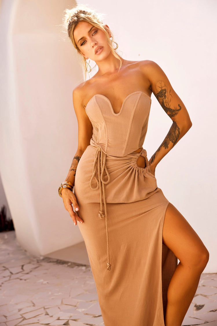 Date And Night Top - Mocha for women